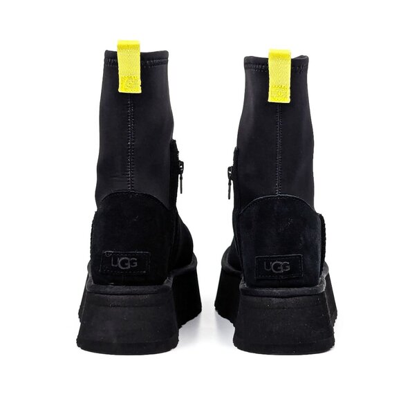 UGG Women Classic Dipper Black Suede Winter Ankle Boots size 10 - Picture 4 of 9